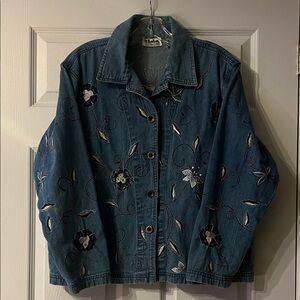 Embroidered Blue Denim Jacket